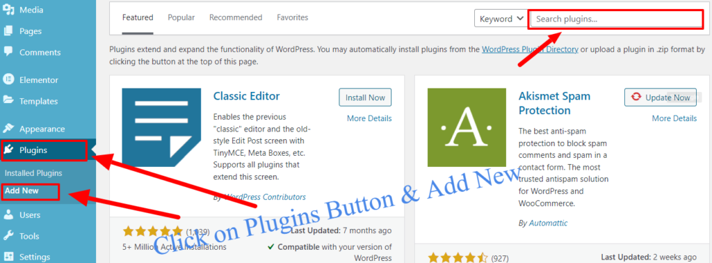 add plugin on WordPress dashboard