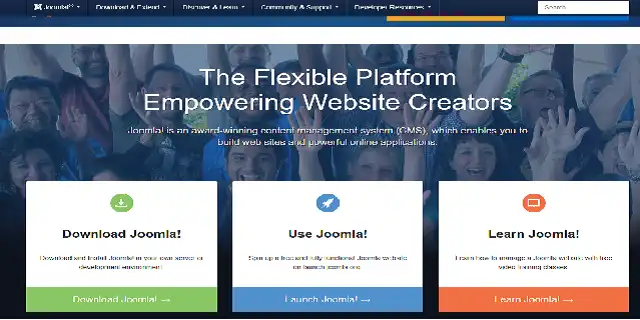 Joomla cms platform cms full form in hindi